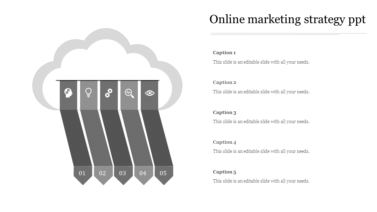 online marketing strategy ppt-Gray